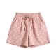 Blush Pink Daisy Print Elastic-Waist Shorts