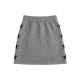 Gray Knit Mini Skirt with Black Star Pattern