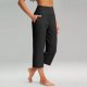 Capri Pants for Women 2024 Summer High Waist Crossover Wide Leg Yoga Capris Loose Tummy Control Cropped Pants with Pockets