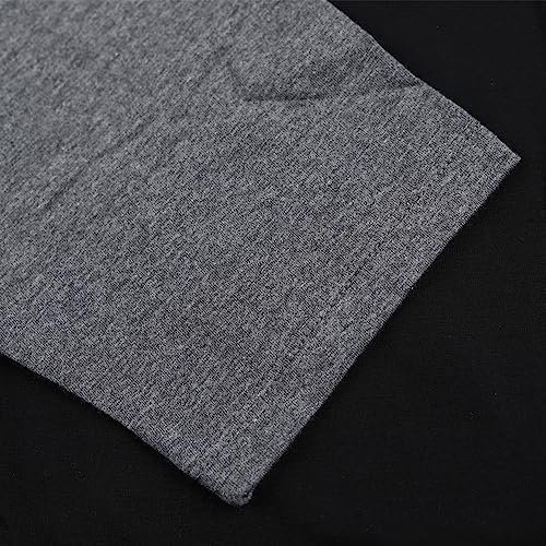 Mens Muscle Cut Raglan T shirts with 3/4 Sleeve Fitness Workout Tops