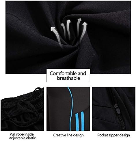 Men's Sports Pants, Mens Training Soccer Jogger Running Pants Trousers for Outdoor&Indoor Sports